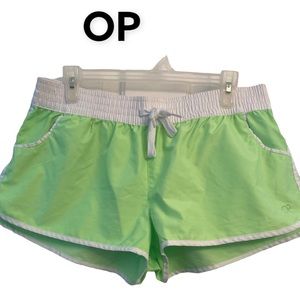 OP Lime and White Board Shorts XL